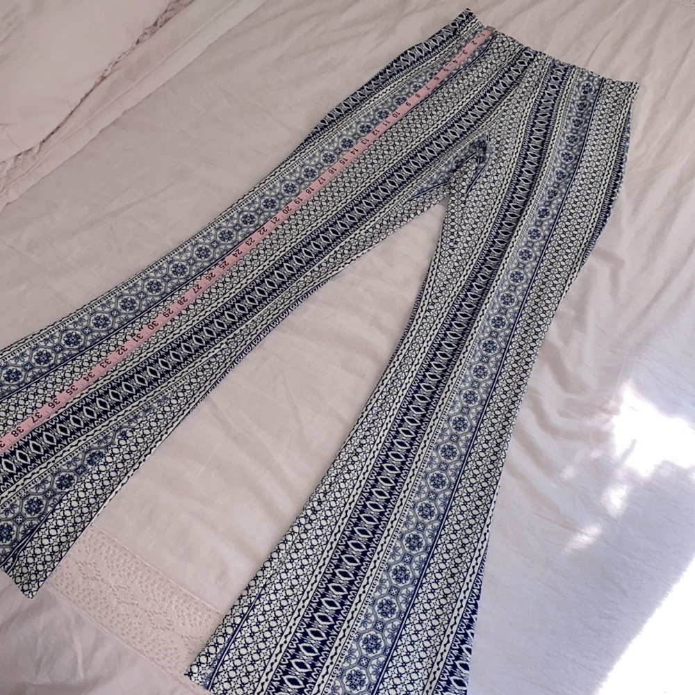 High waisted flare boho pants